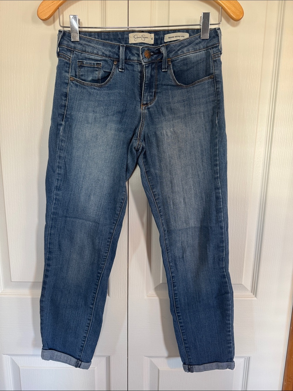 Jessica Simpson Medium Wash Cropped Ankle Jeans